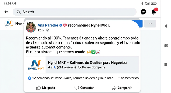 Recomendacion de Facebook - Ana Paredes