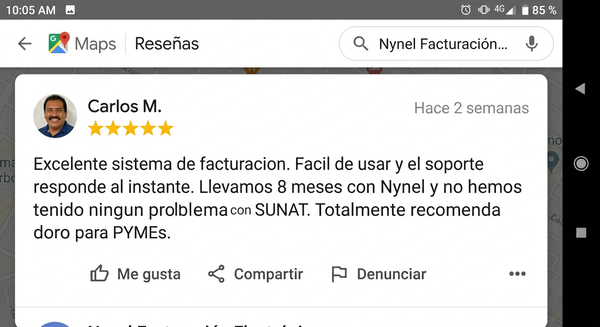 Resena de Google Maps - Carlos M.