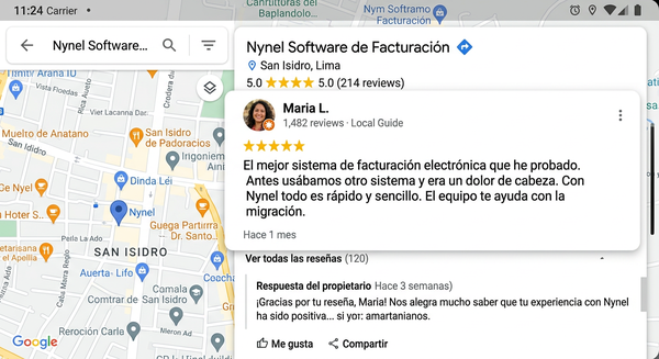 Resena de Google Maps - Maria L.